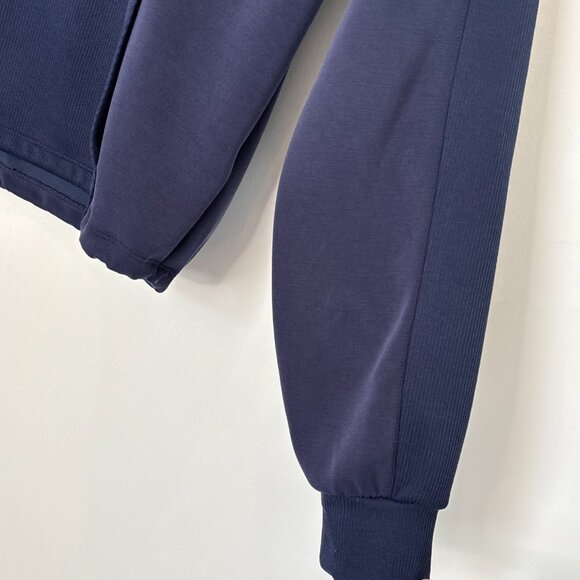 Evereve Vneck Minimalist Classic Navy Sweatshirt w/pocket Women's Size XS *L56 - Picture 8 of 16